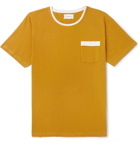 Oliver Spencer - Envelope Contrast-Tipped Cotton-Jersey T-Shirt - Yellow