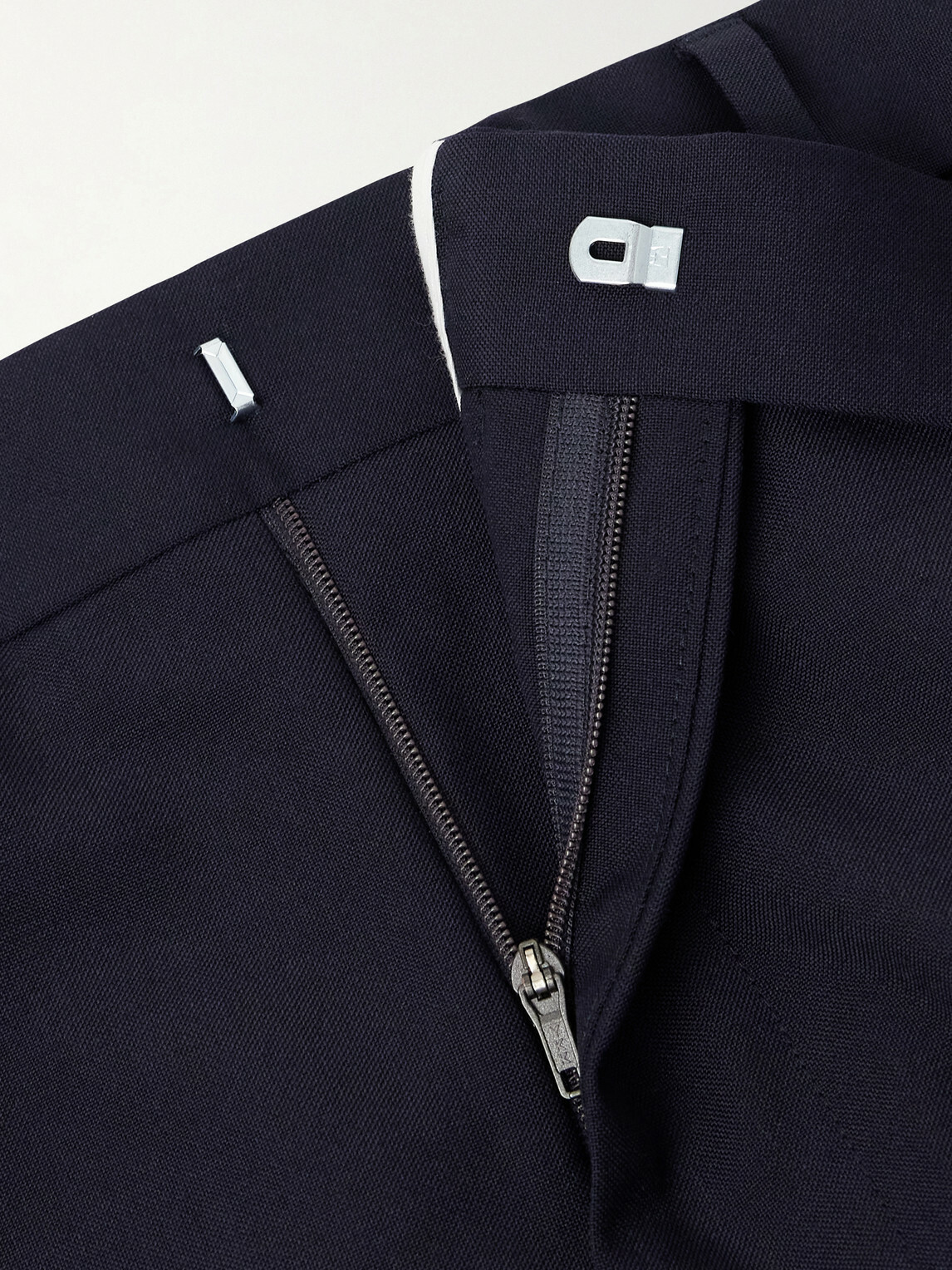 Officine Générale - Hugo Straight-Leg Pleated Virgin Wool Trousers - Blue