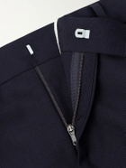 Officine Générale - Hugo Straight-Leg Pleated Virgin Wool Trousers - Blue