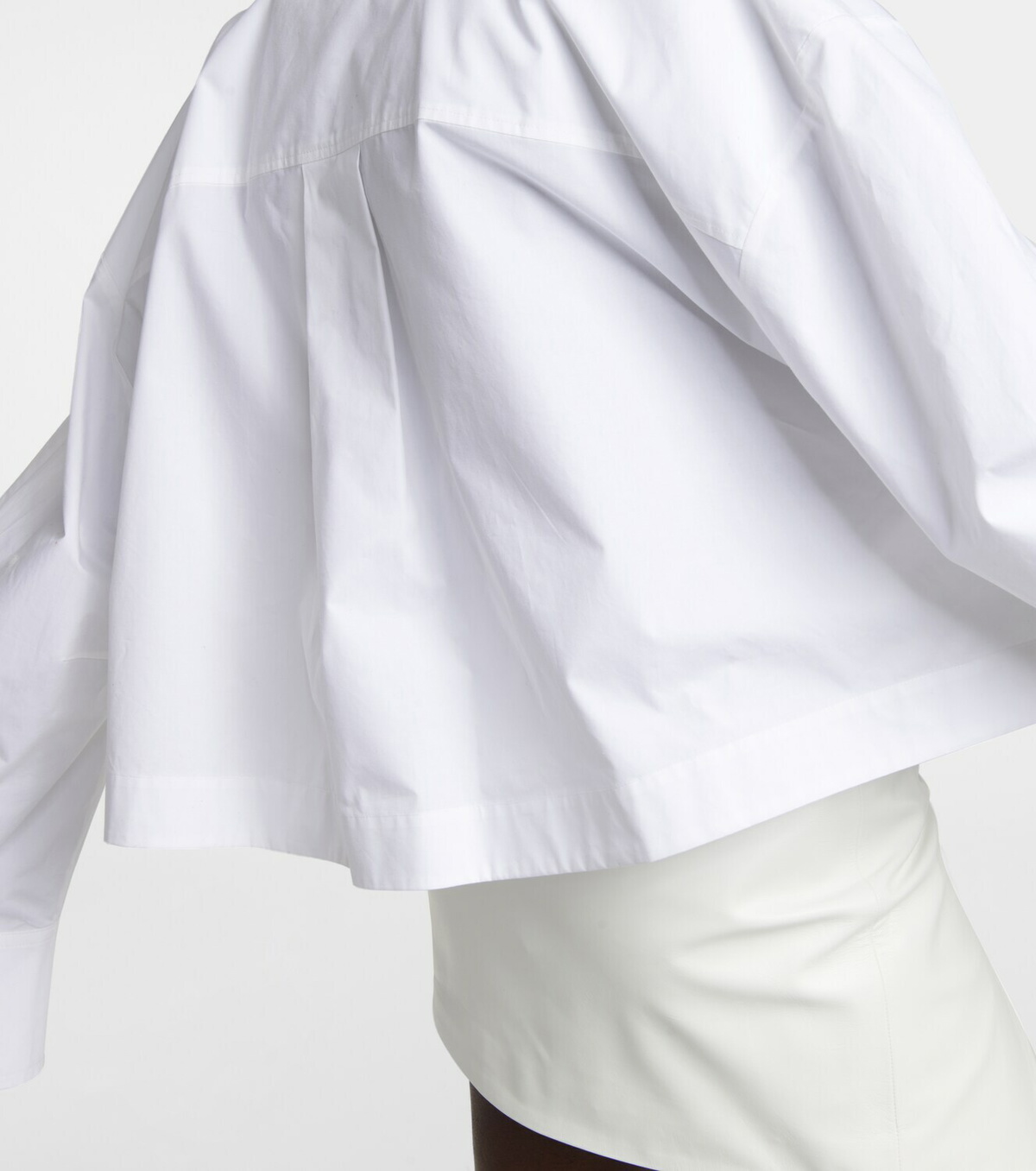 Tシャツ・カットソー THE ATTICO SS23 JILL SHIRT (231WCH10_V054020) The Attico - Jill cropped cotton canvas shirt The Attico