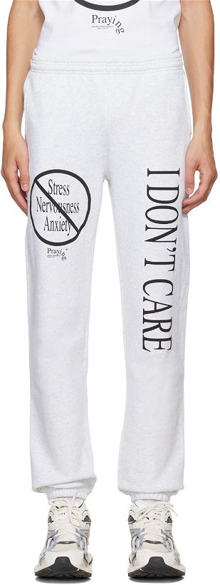 Photo: Praying Gray 'I Don't Care' Lounge Pants
