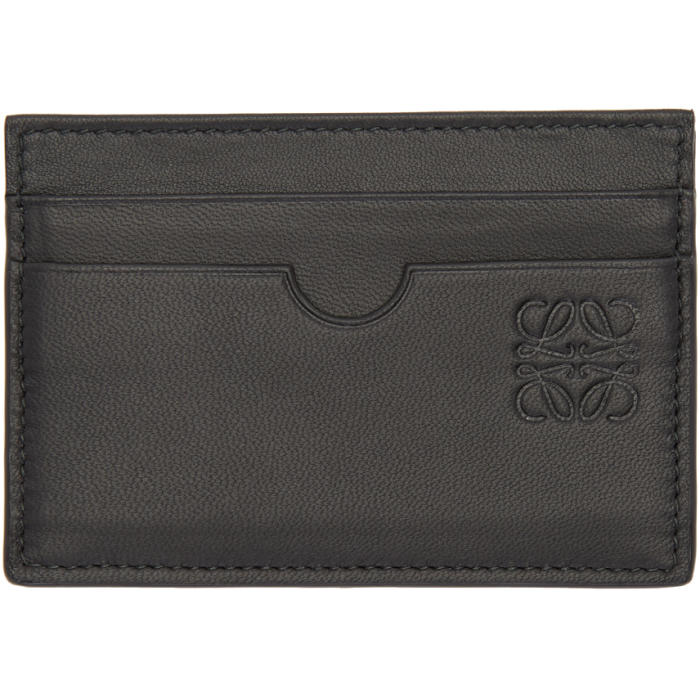 Loewe Black Leather Card Holder 