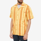 Dickies Men's Lynnwood Stripe Vacation Shirt in Pale Banana