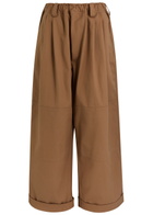 Meryll Rogge Workwear Oversized Canvas Trousers Brown