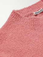 Auralee - Textured Cotton and Linen-Blend Sweater - Pink