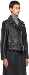 Stand Studio Black Icon MC Biker Leather Jacket