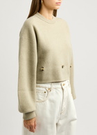 Nanushka Strahe Wool-blend Mini Dress Stone