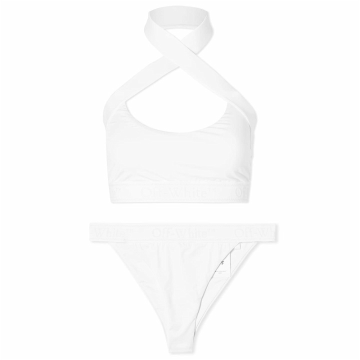Photo: Off-White Women's Logoband Cross Bikini in White