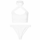 Off-White Women's Logoband Cross Bikini in White