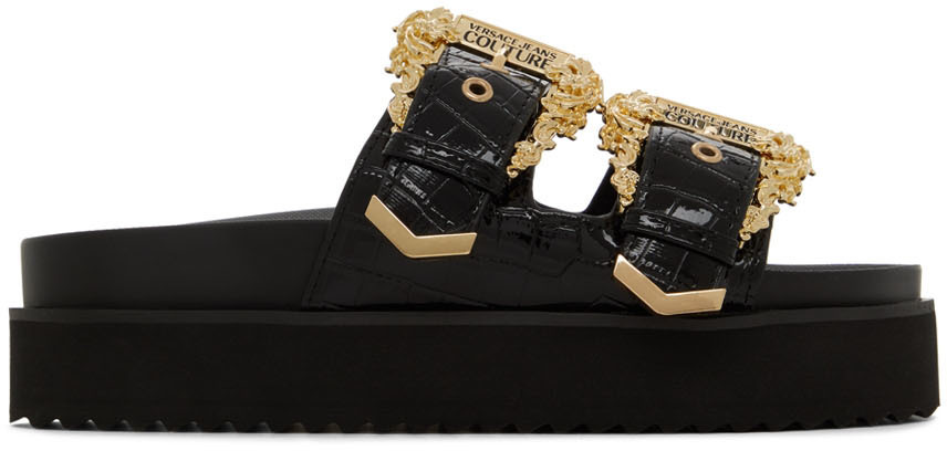 Versace Jeans Couture Women's Thong Sandal Black