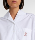 Versace Belted cotton poplin minidress