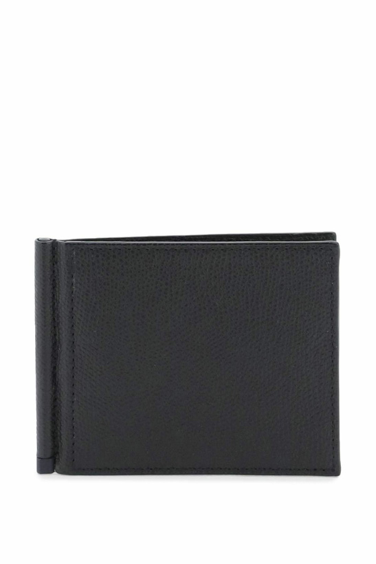 Photo: VALEXTRA leather bifold money clip wallet Black
