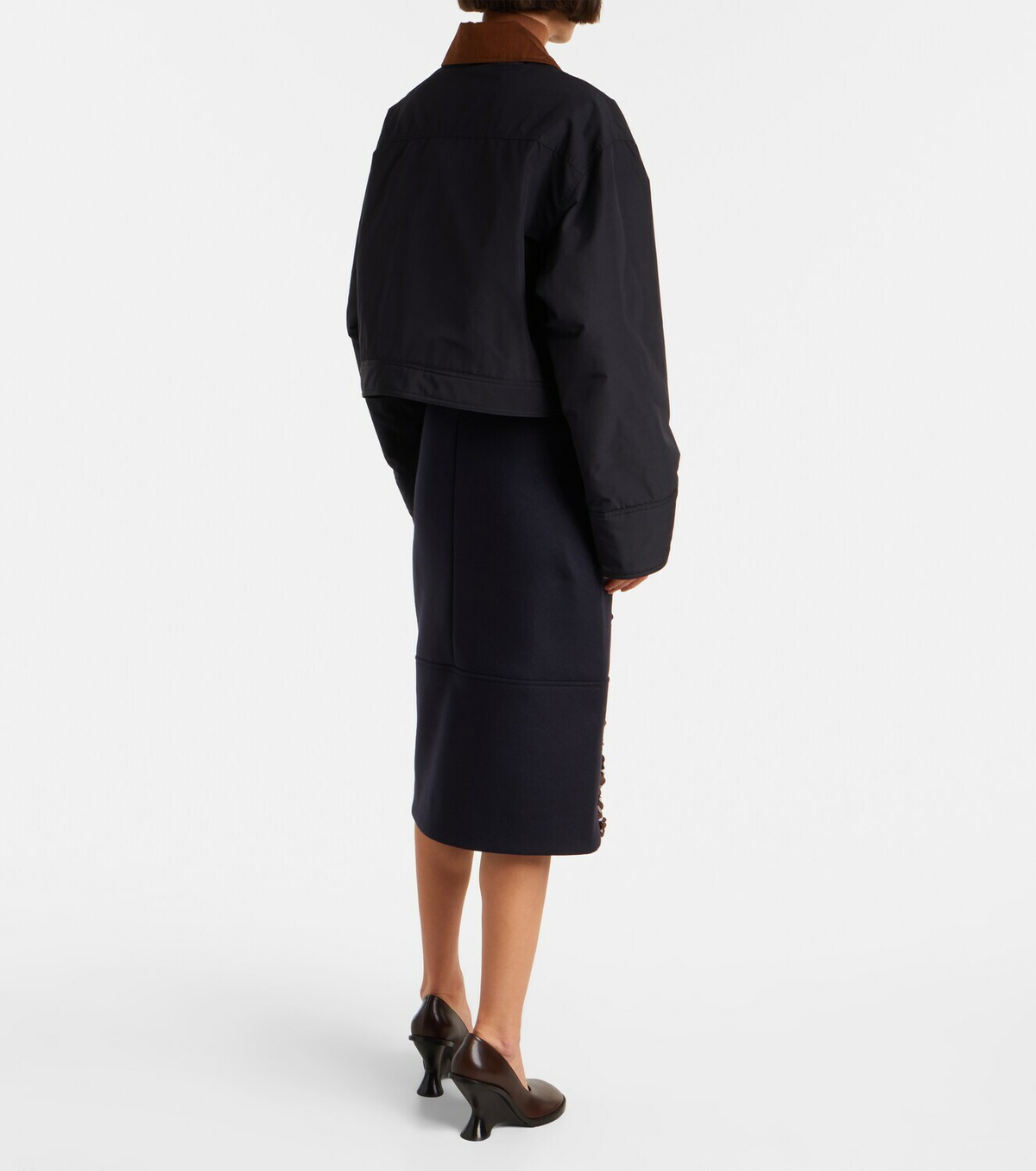 Plan C Cropped twill jacket