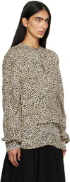 LEMAIRE Beige Printed Two Layers Blouse