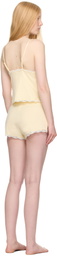 SKIMS Yellow Cotton Jersey Lace Cami & Short Set