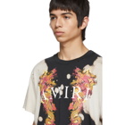 Amiri Black and Off-White Watercolor Dragon T-Shirt