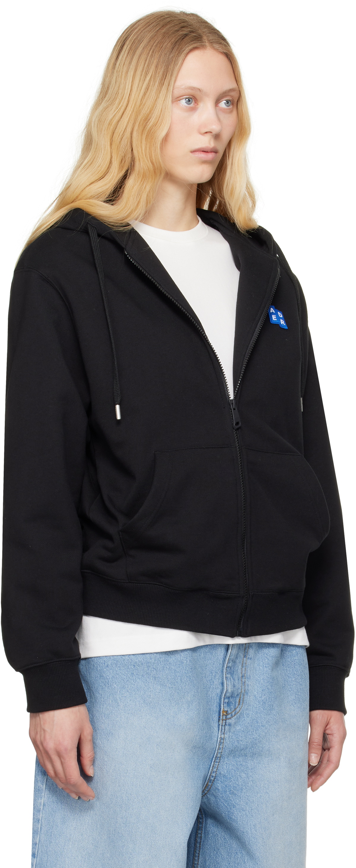 ADER error Black Sig; TRS Tag 01 Zip-Up Hoodie