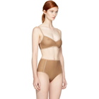 Land of Women Tan Mesh Classic Bra