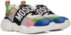 Moschino Multicolor Elastic Band Teddy Sneakers