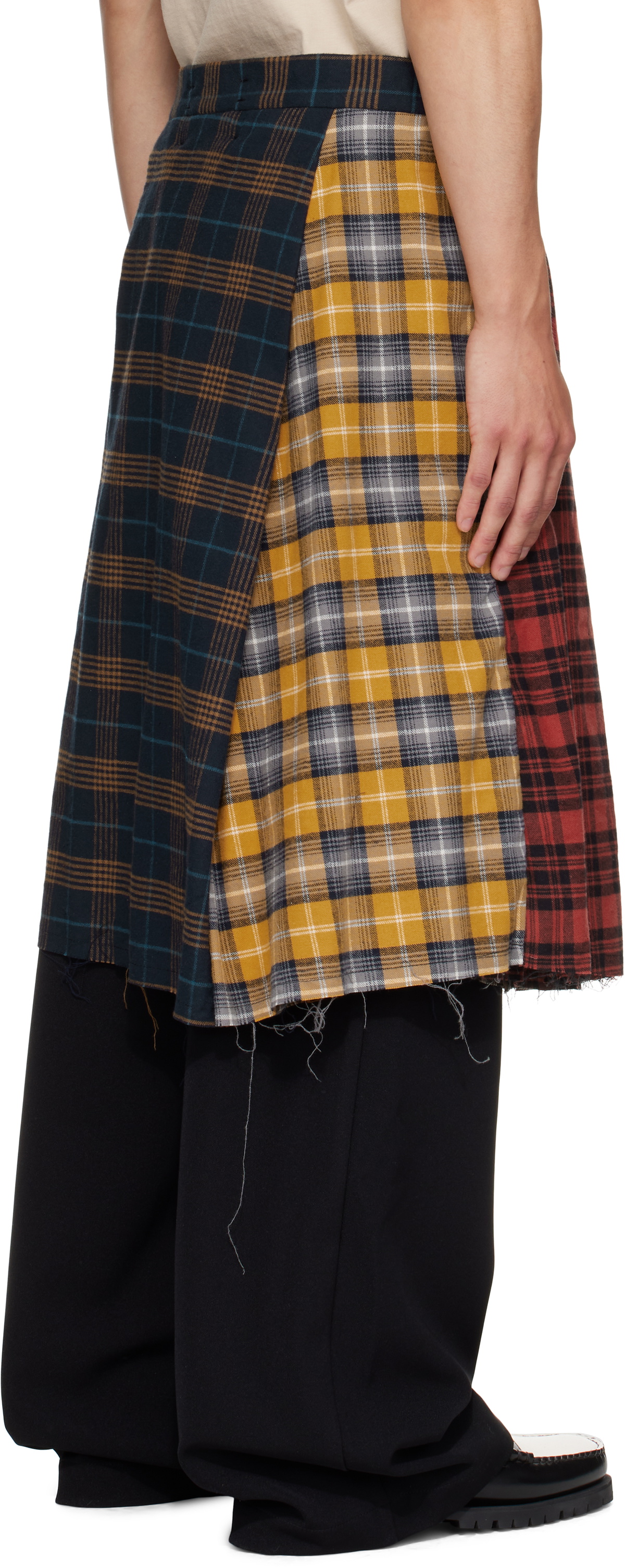 Song for the Mute Multicolor Tartan Flannel Pleated Shorts
