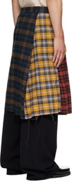 Song for the Mute Multicolor Tartan Flannel Pleated Shorts