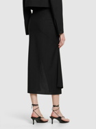 HELMUT LANG - Seamed Wool Midi Skirt
