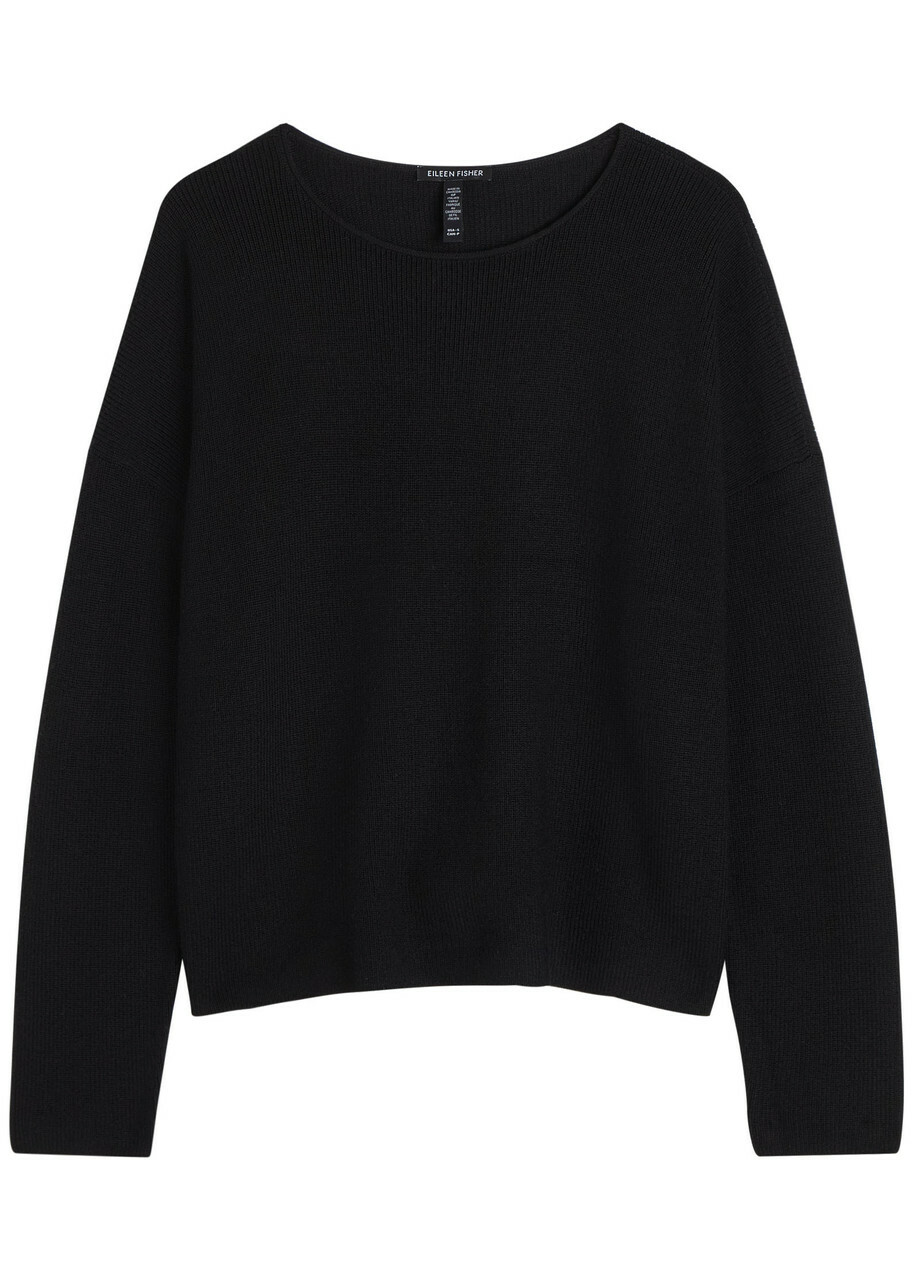 Eileen Fisher Wool-knit Jumper Black