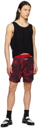 LGN Louis Gabriel Nouchi Red Graphic Pyjama Shorts
