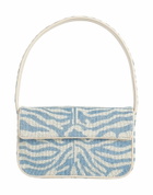 Staud Tommy Beaded Bag Womens Handbag in Blue