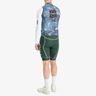 Pas Normal Studios Men's T.K.O. Mechanism Stow Away Gilet in Human Error Blue