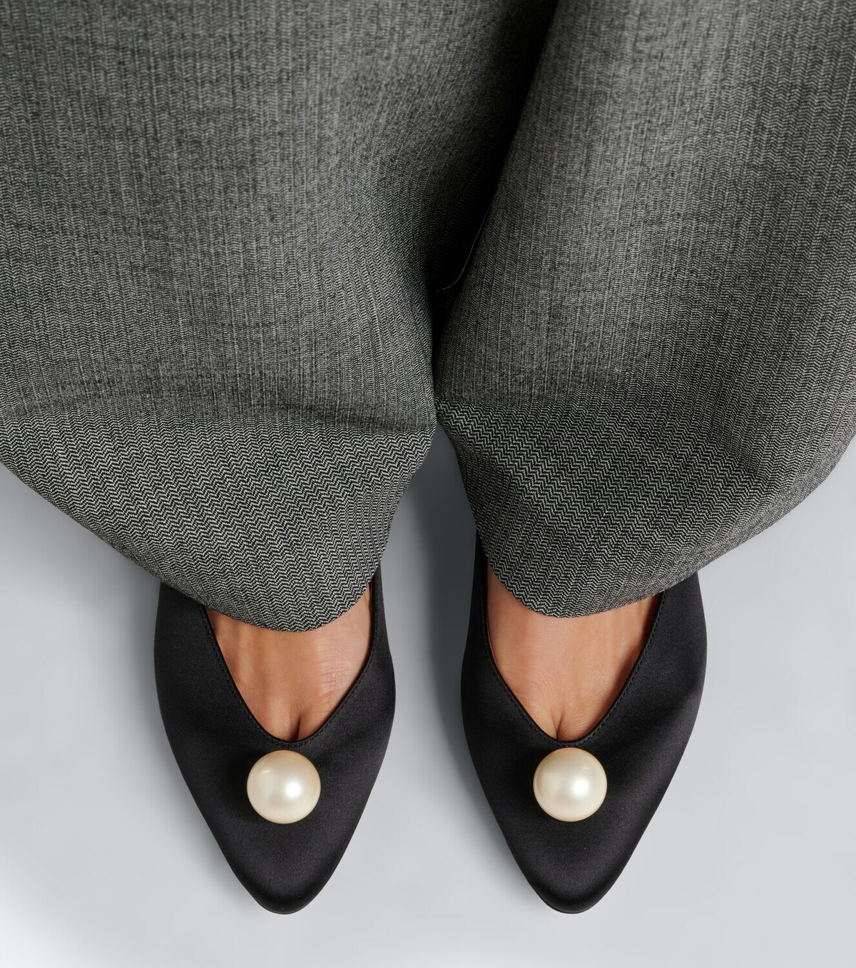 Magda Butrym Embellished satin pumps
