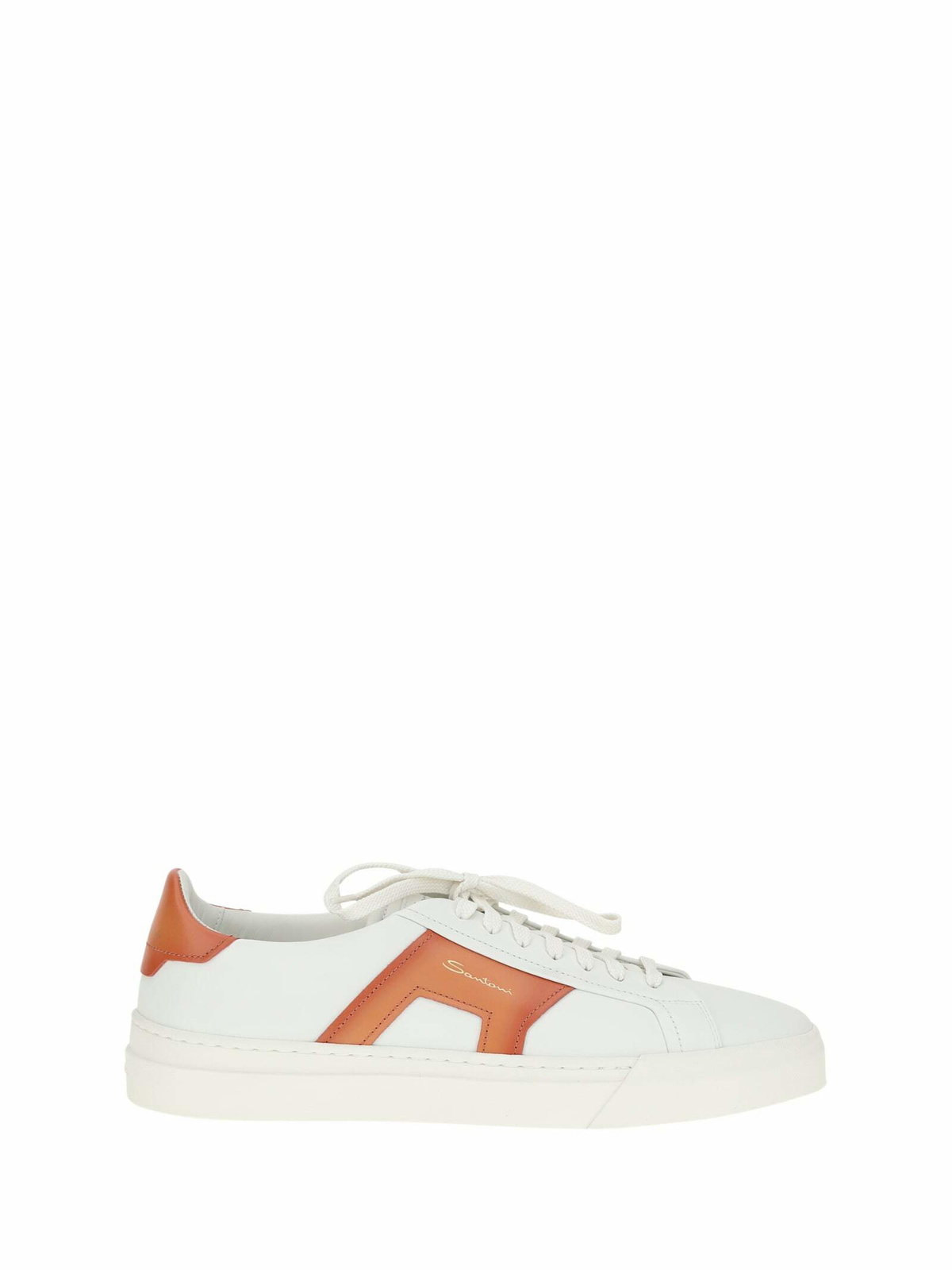 Santoni Tumbled Leather Double Buckle Trainer Santoni