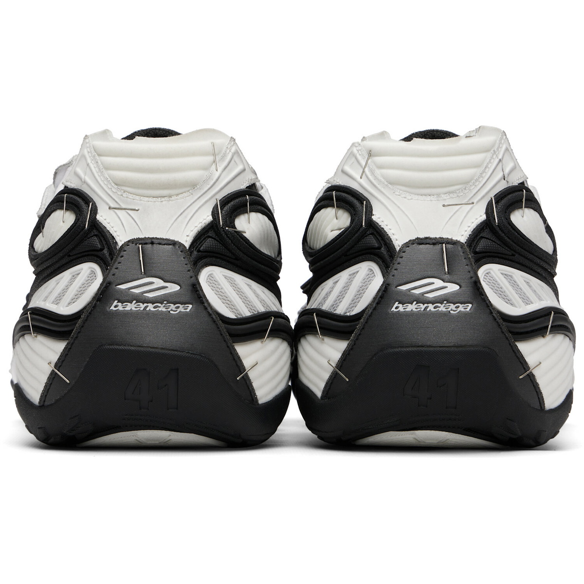 Balenciaga White & Black Soleless Sneakers