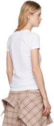 Anna Sui White Shopping Girls Fitted T-Shirt