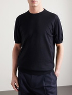 Kiton - Knitted Cotton T-Shirt - Black