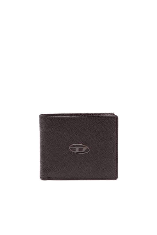 Photo: Diesel Bi-fold wallet in grainy leather - Small Wallets Mens in Brown