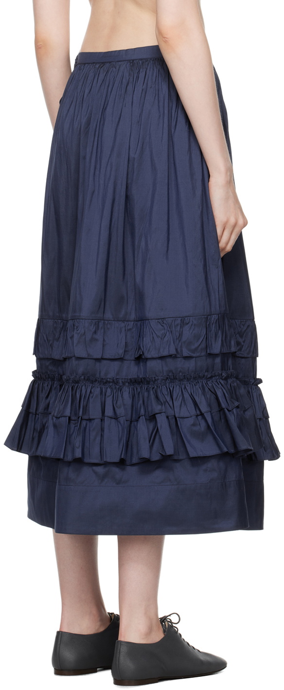 Cawley Navy Betsy Midi Skirt