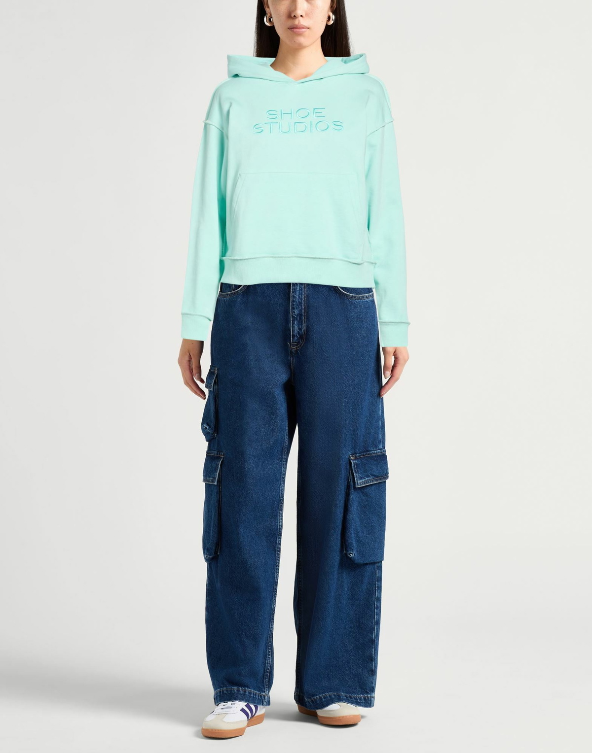 Shoe Womens Sweatshirt Turquoise