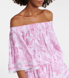 Melissa Odabash Micha floral off-shoulder minidress