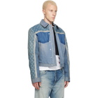 Marine Serre Blue Regenerated Boxy Denim Jacket
