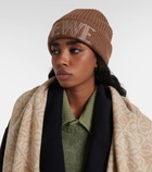 Loewe Logo ribbed-knit wool-blend beanie