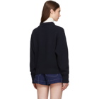 Chloe Navy Wool and Cashmere Sweater