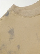 HAYDENSHAPES - Cut Off Crew Logo-Embroidered Tie-Dyed Cotton-Jersey Sweatshirt - Brown