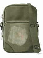 READYMADE - Suede-Trimmed Distressed Canvas Messenger Bag