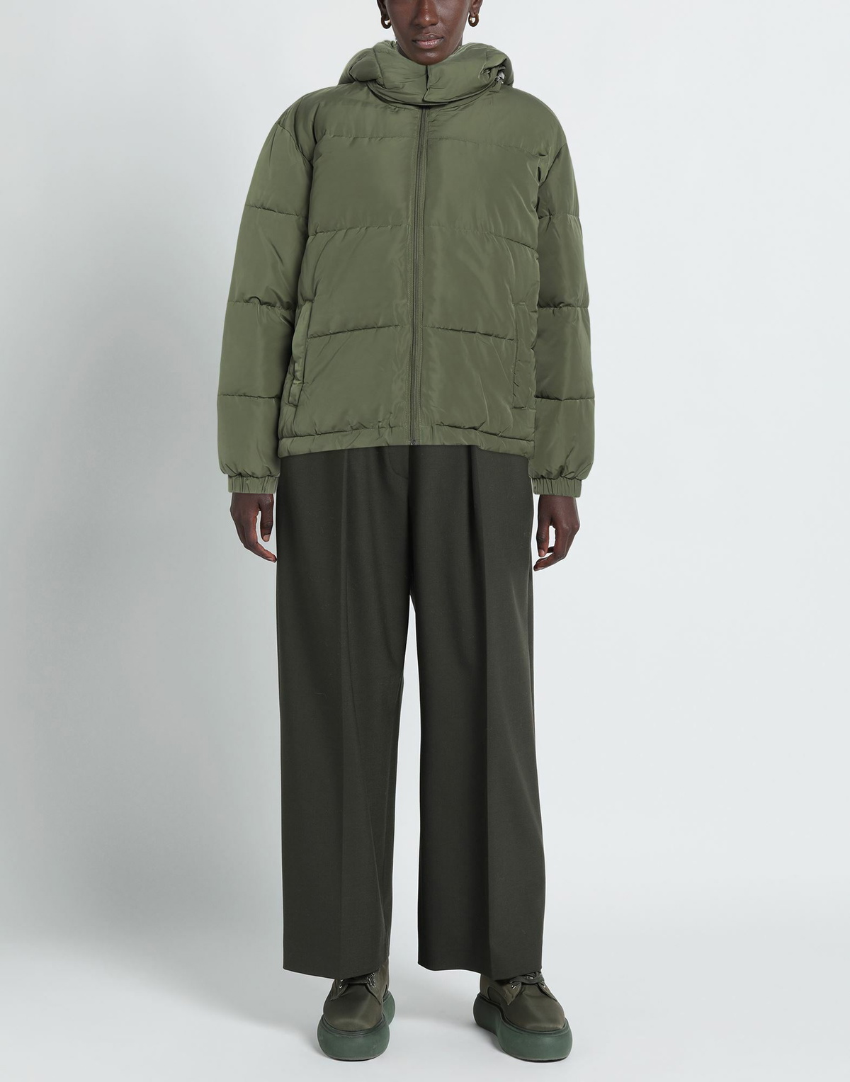 Kappa Womens Puffer Military in Green