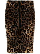 DOLCE & GABBANA - Leopard Print Chenille Mini Skirt