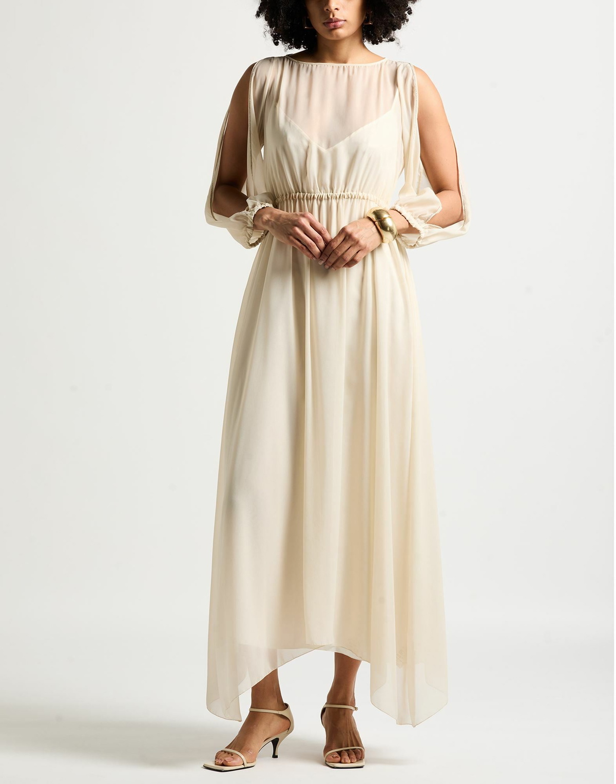 Peserico Womens Maxi dress in Beige