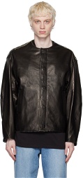 ADER error Black Rio Leather Jacket