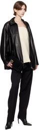 Nour Hammour Black Layne Sleek Leather Jacket