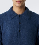 Auralee Mohair and wool polo sweater